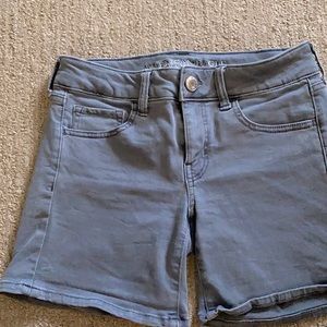 American Eagle Gray Jean Stretch shorts